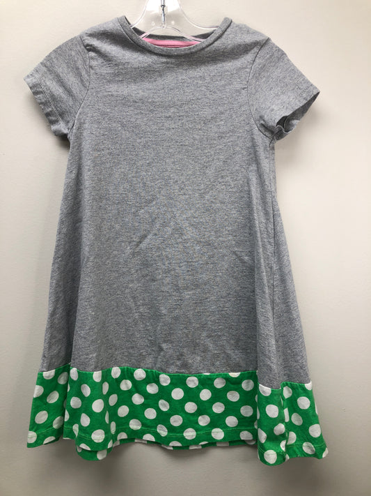 6-7 Mini Boden gray polka dot Dress