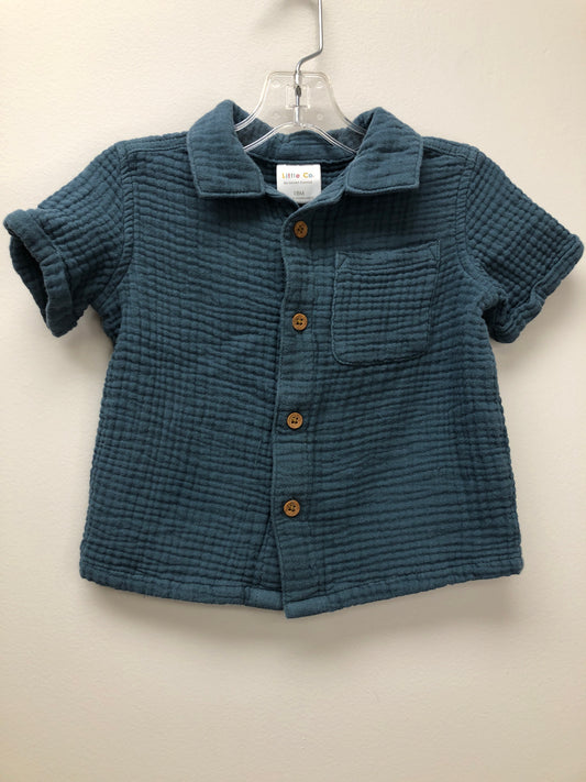 18 months Little Co. blue muslin Shirt