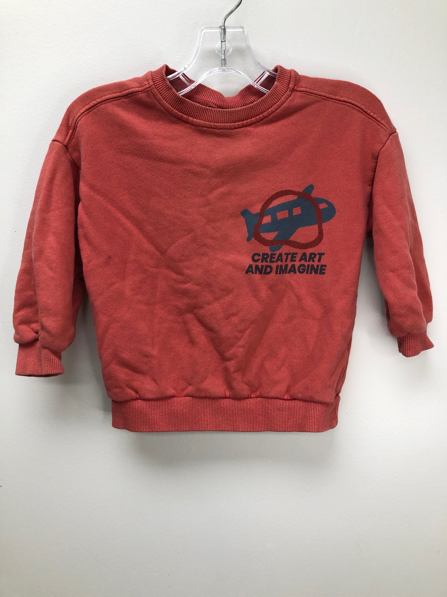 2-3 Zara orange plane Sweatshirt