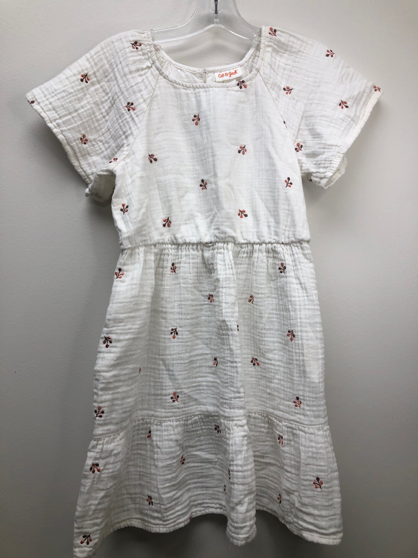 Cat & Jack Child Size 8 white floral Dress