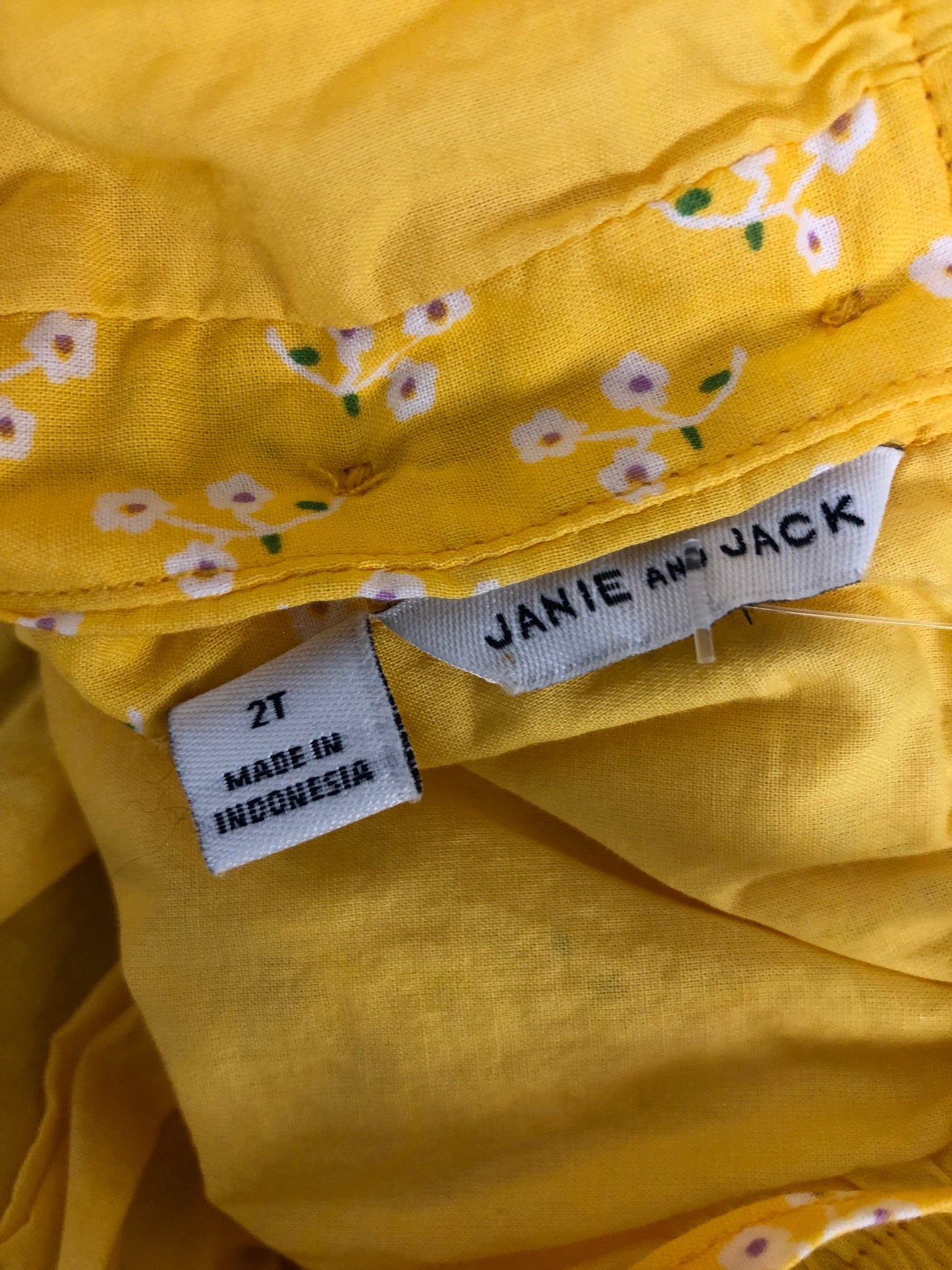 2T Janie and Jack yellow floral Romper