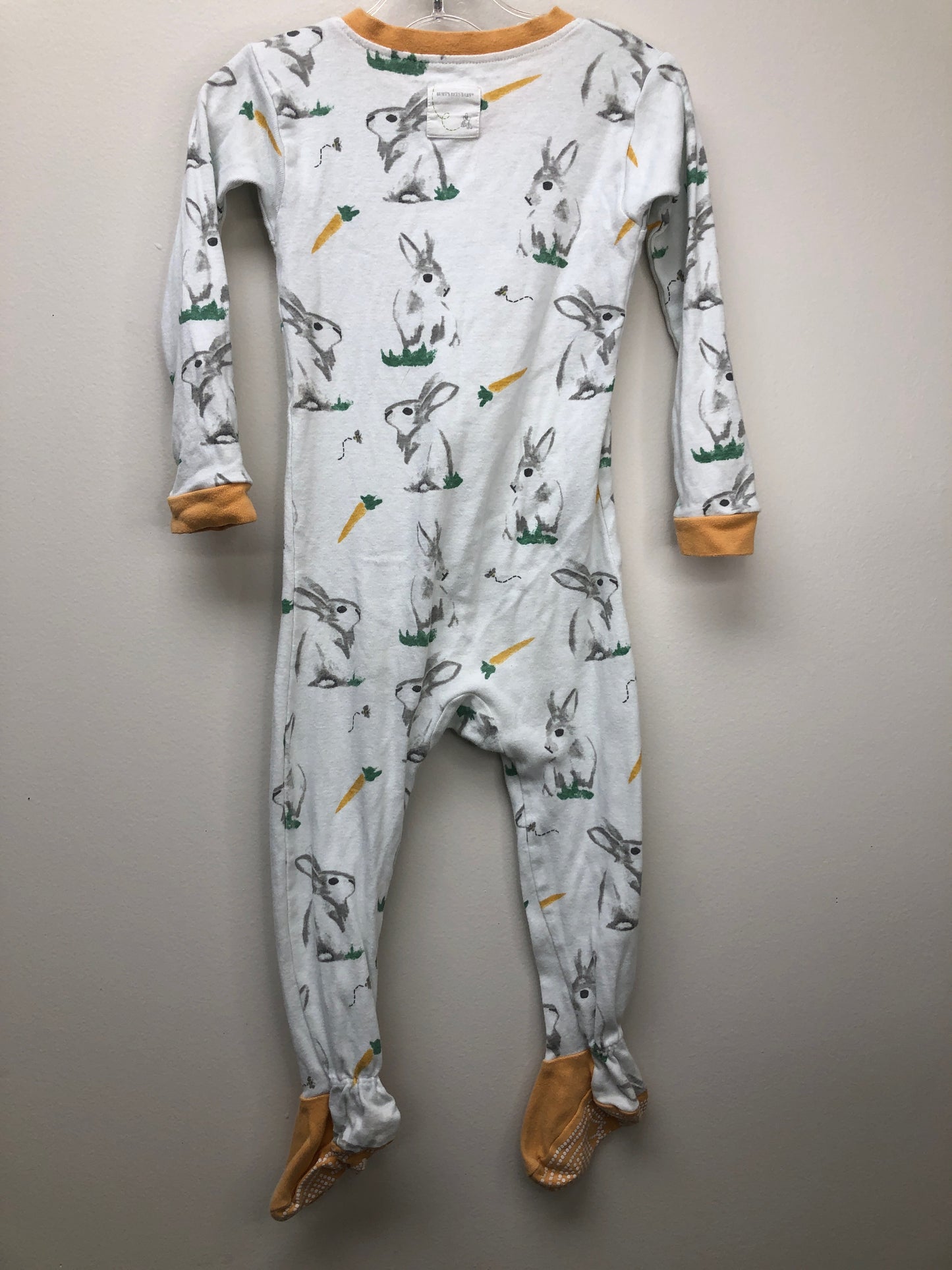 24 Months Burts Bees Baby white bunny Pajamas
