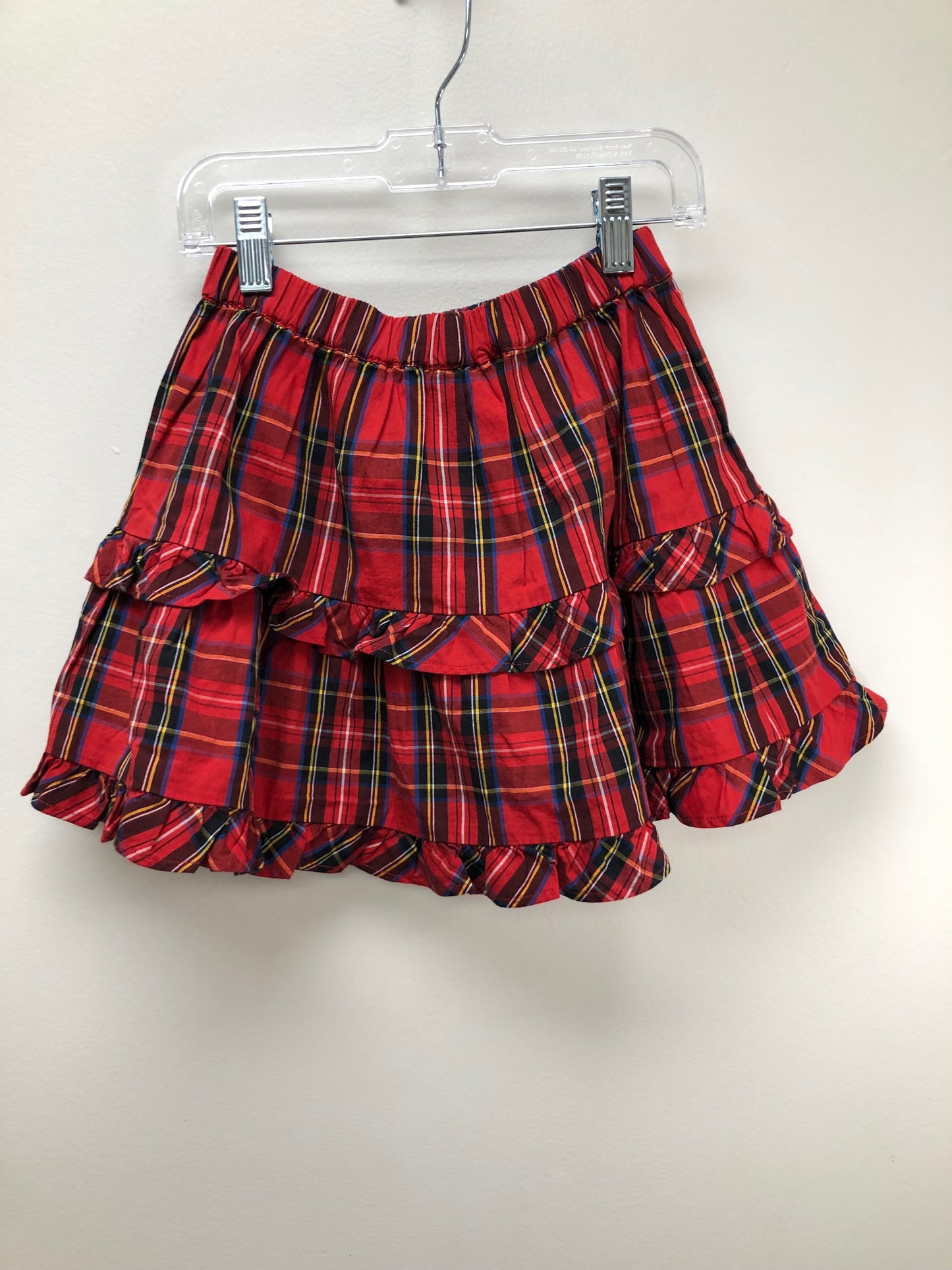 6/7 Crewcuts red plaid Skirt