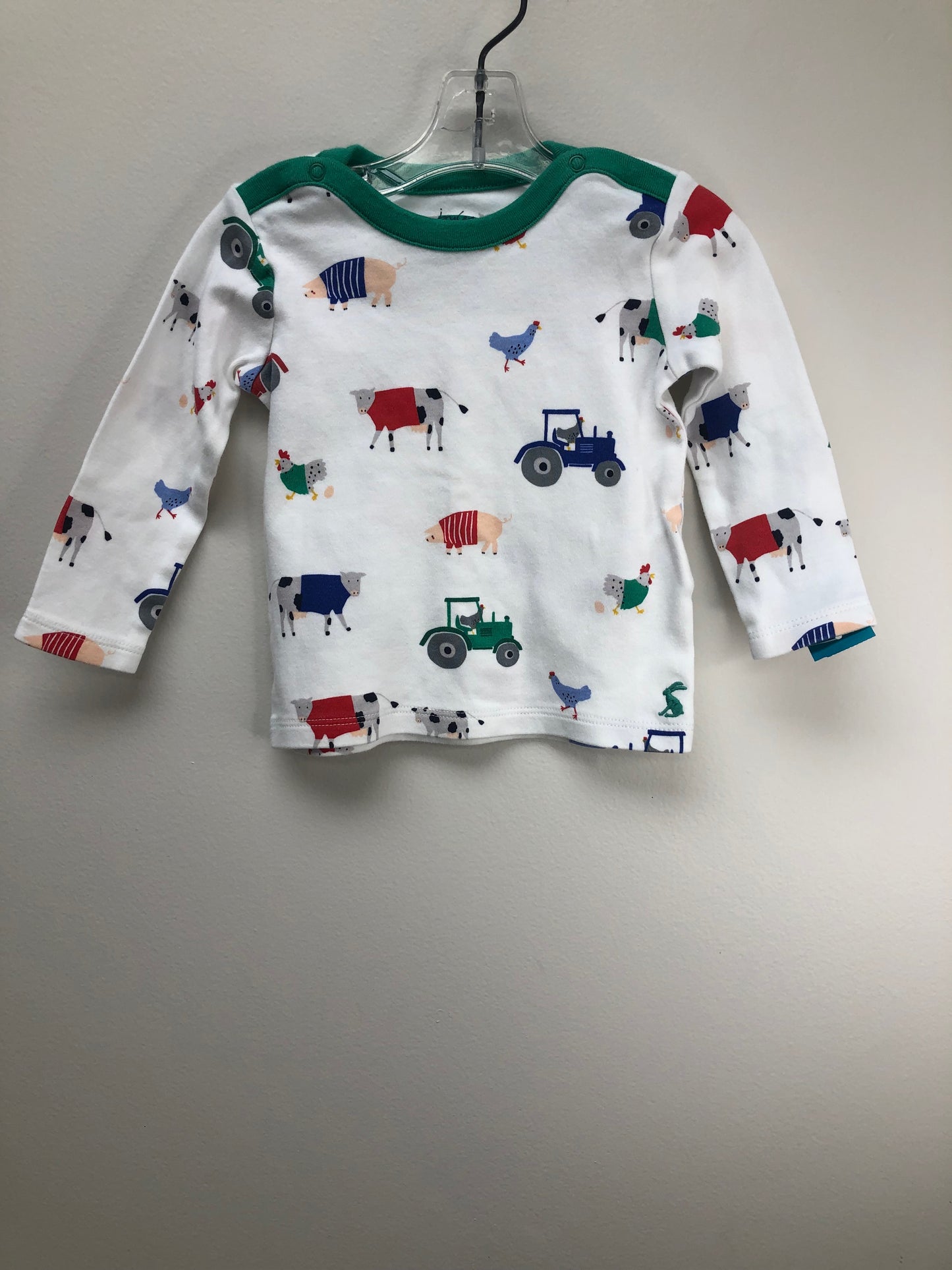 6-9m Joules white farm animals Shirt