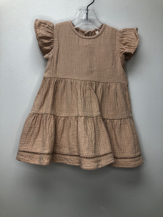 12-18m Quincy Mae peach muslin Dress