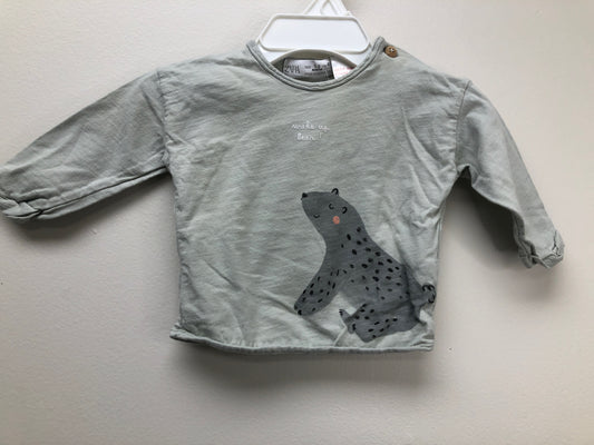 1-3 Months Zara blue animal Shirt