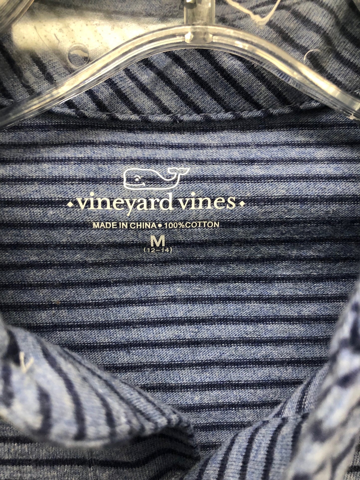 Vineyard Vines Child Size 12 blue stripe Shirt