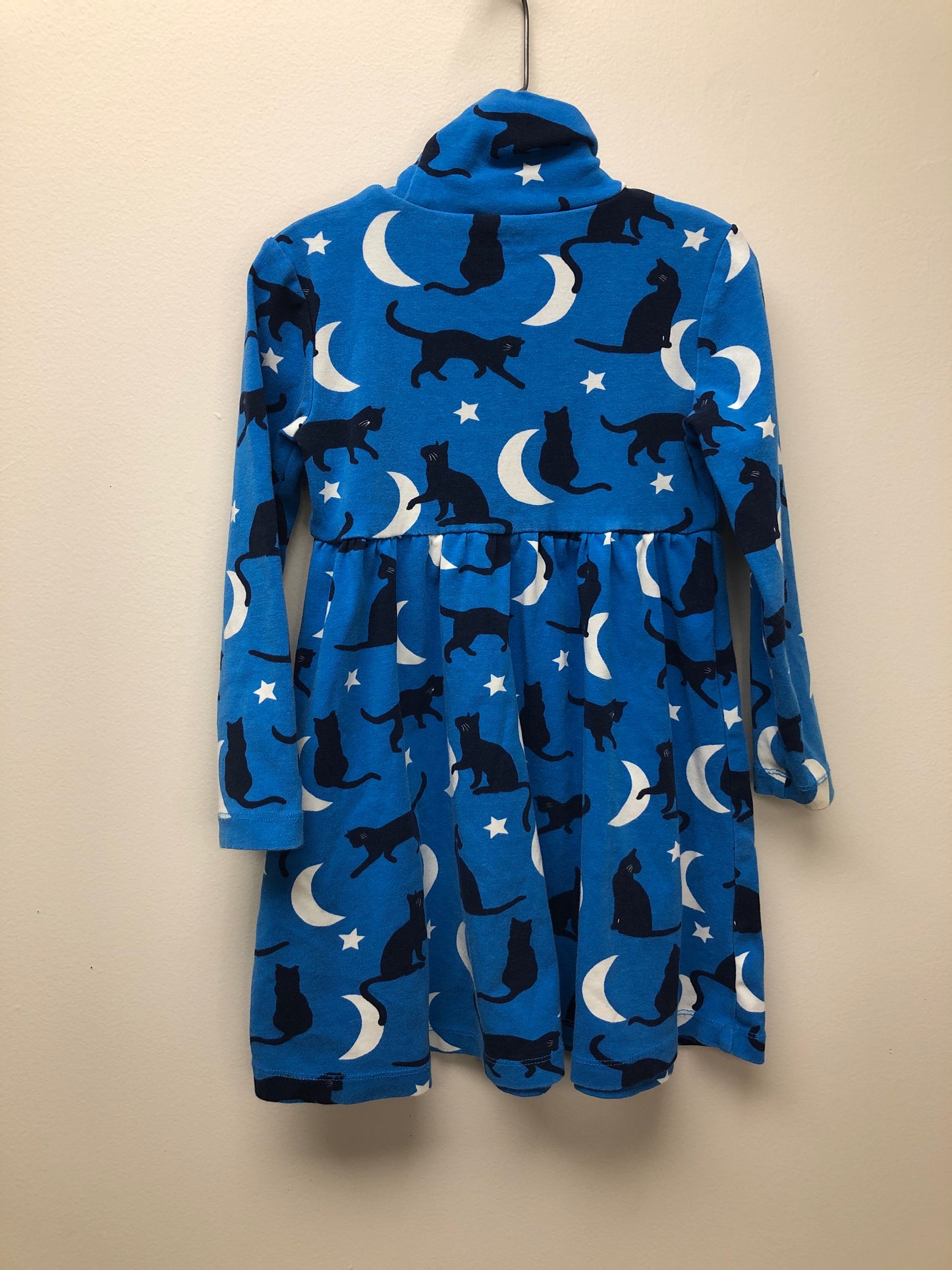 Size 4-5 Mini Boden blue cat Dress