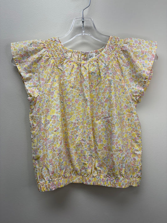 Carter's Child Size 10 yellow floral Shirt