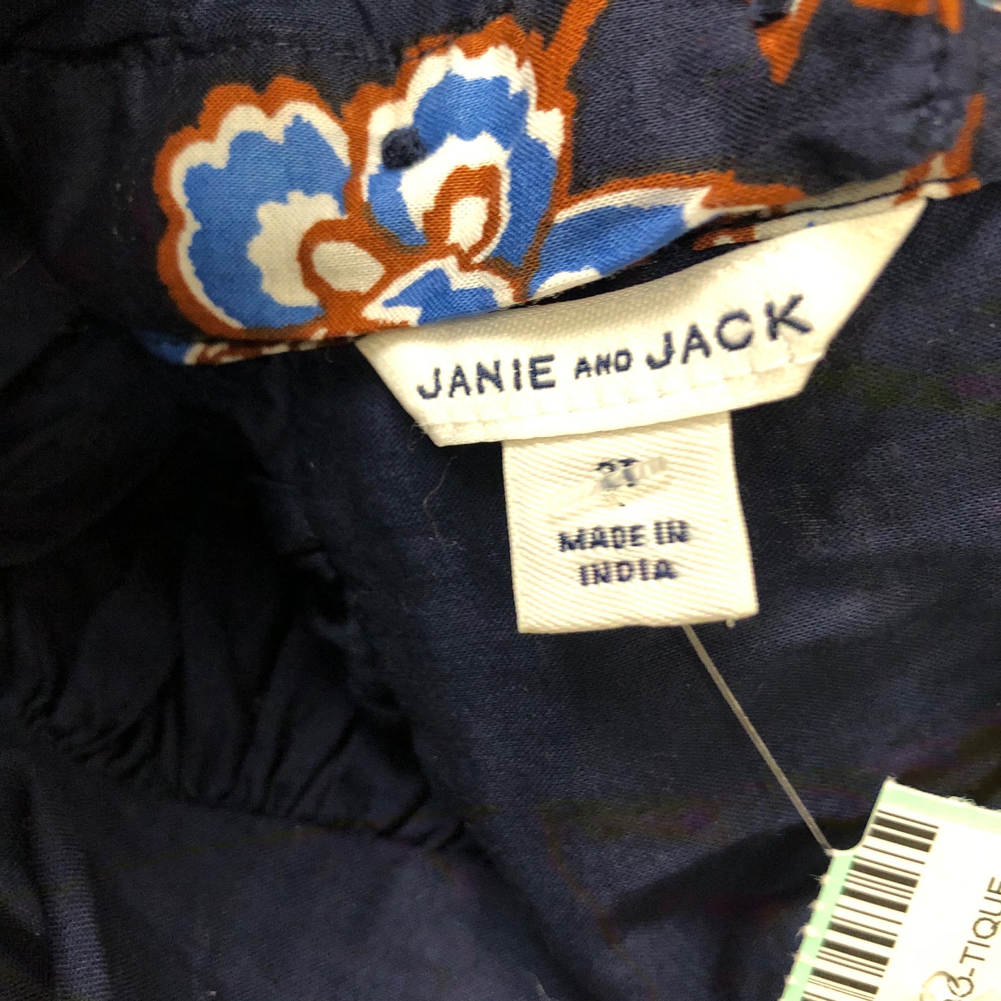 2T Janie and Jack  navy floral Dress