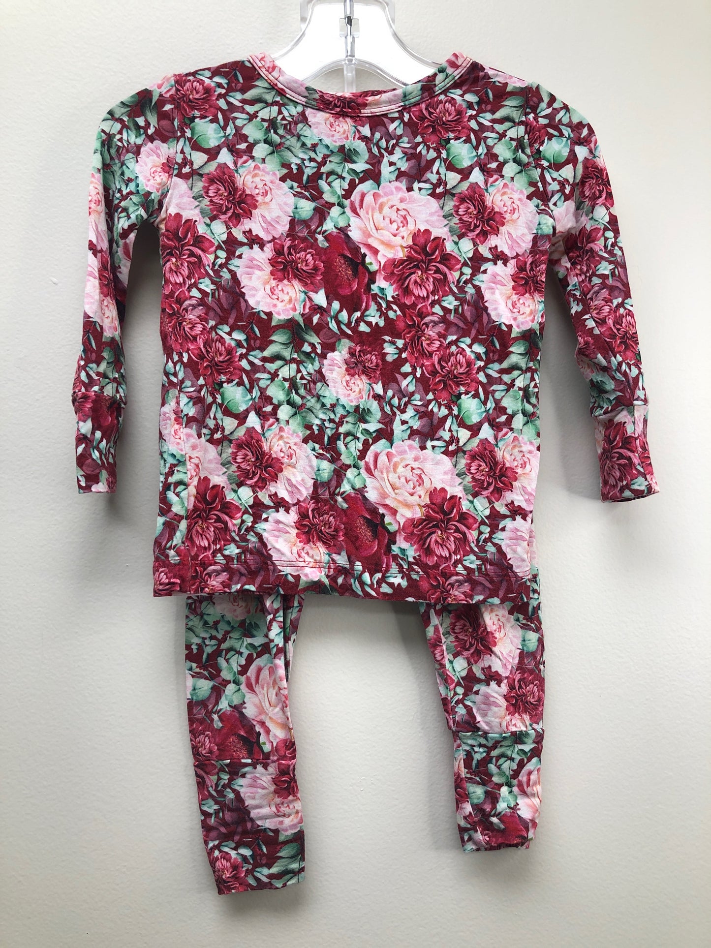 12 Months Gigi and Max red floral Romper