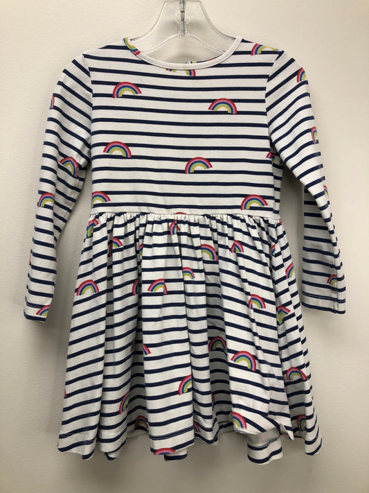 2T Mini Boden navy rainbows stripe Dress