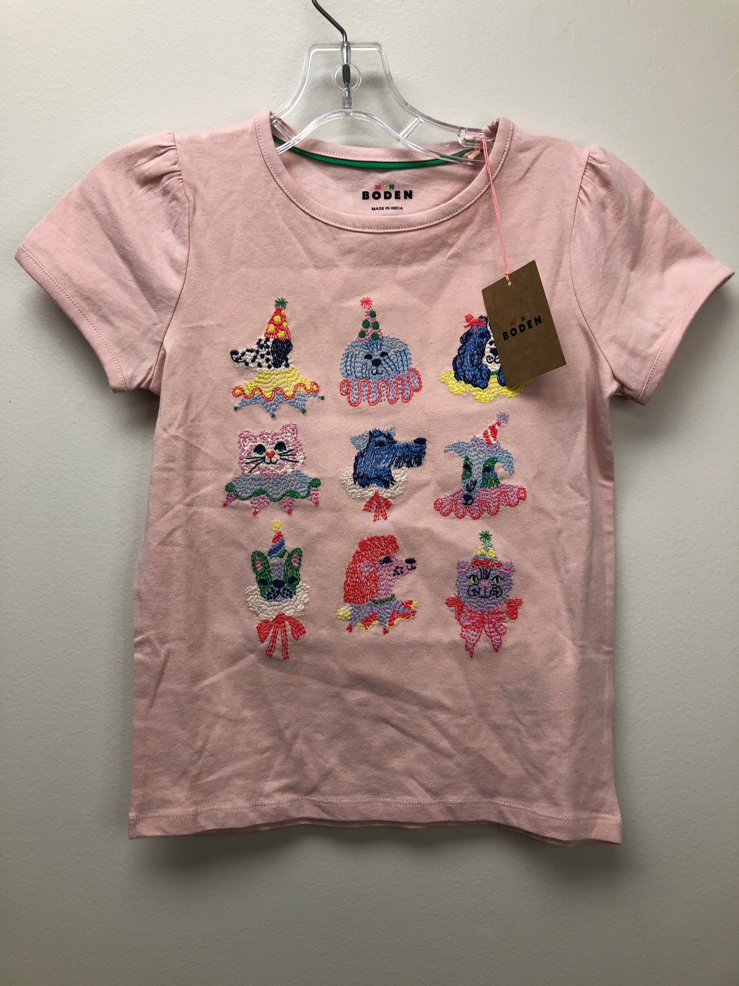 7 Mini Boden pink Dogs Shirt