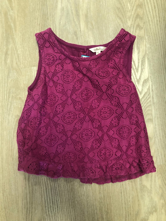 Matilda Jane Child Size 14 magenta lace Shirt