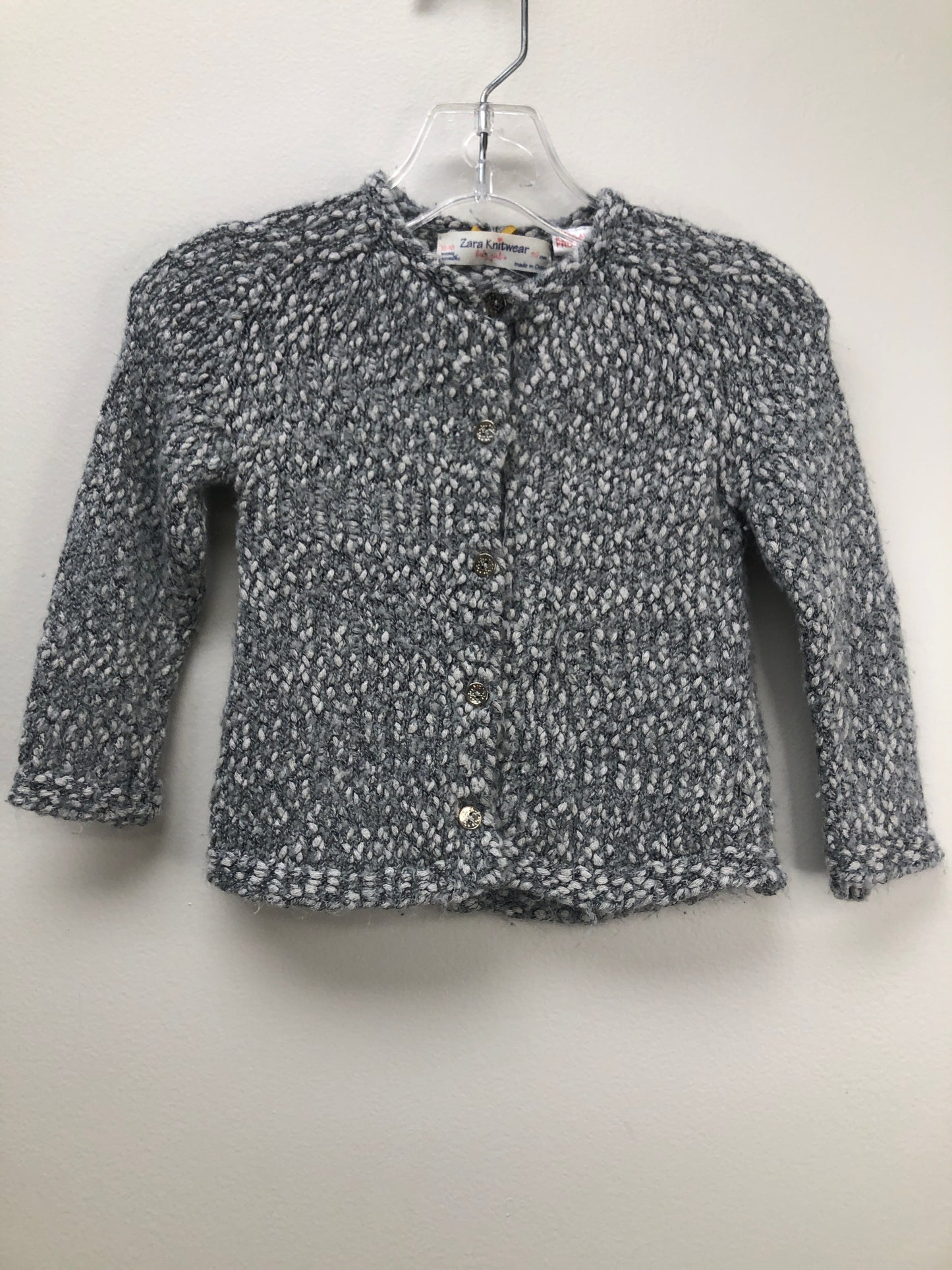 12-18M Zara heather gray knit Sweater