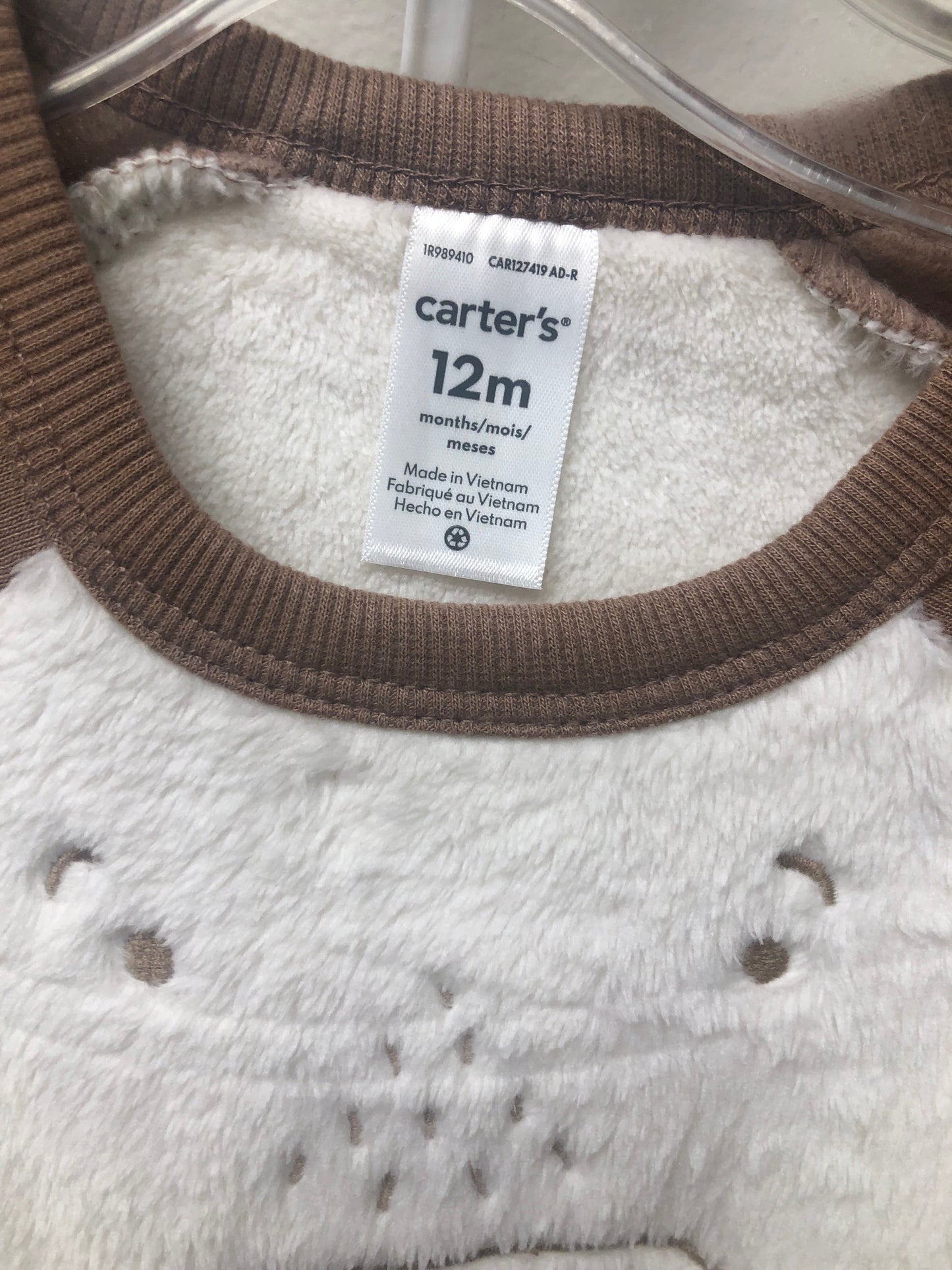 12m NEW Carter's brown Bear 2 PC Ensembles
