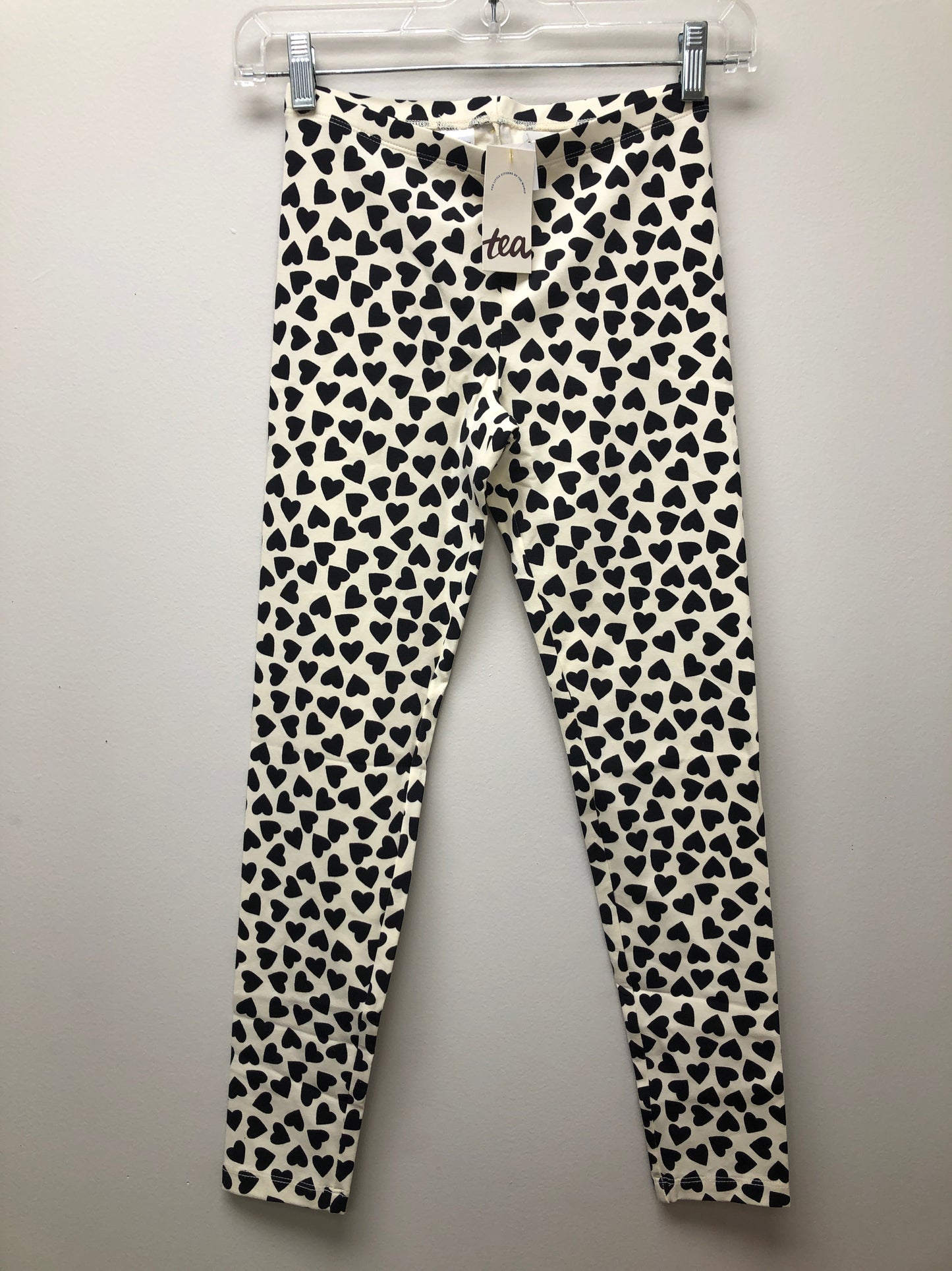 Size 12 tea white hearts Leggings
