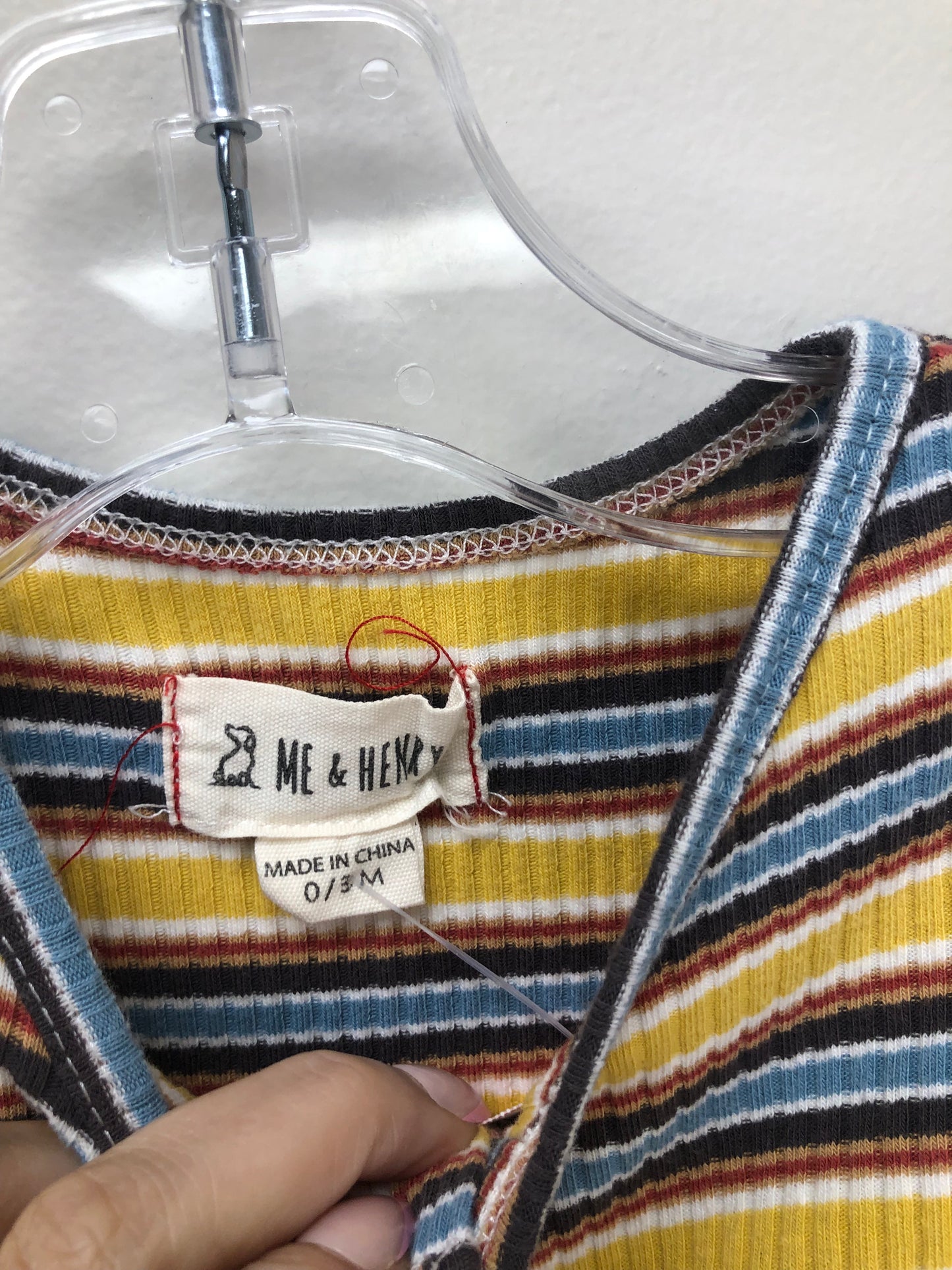 0-3m Me & Henry Multi-Color stripe 1 PC Ensemble