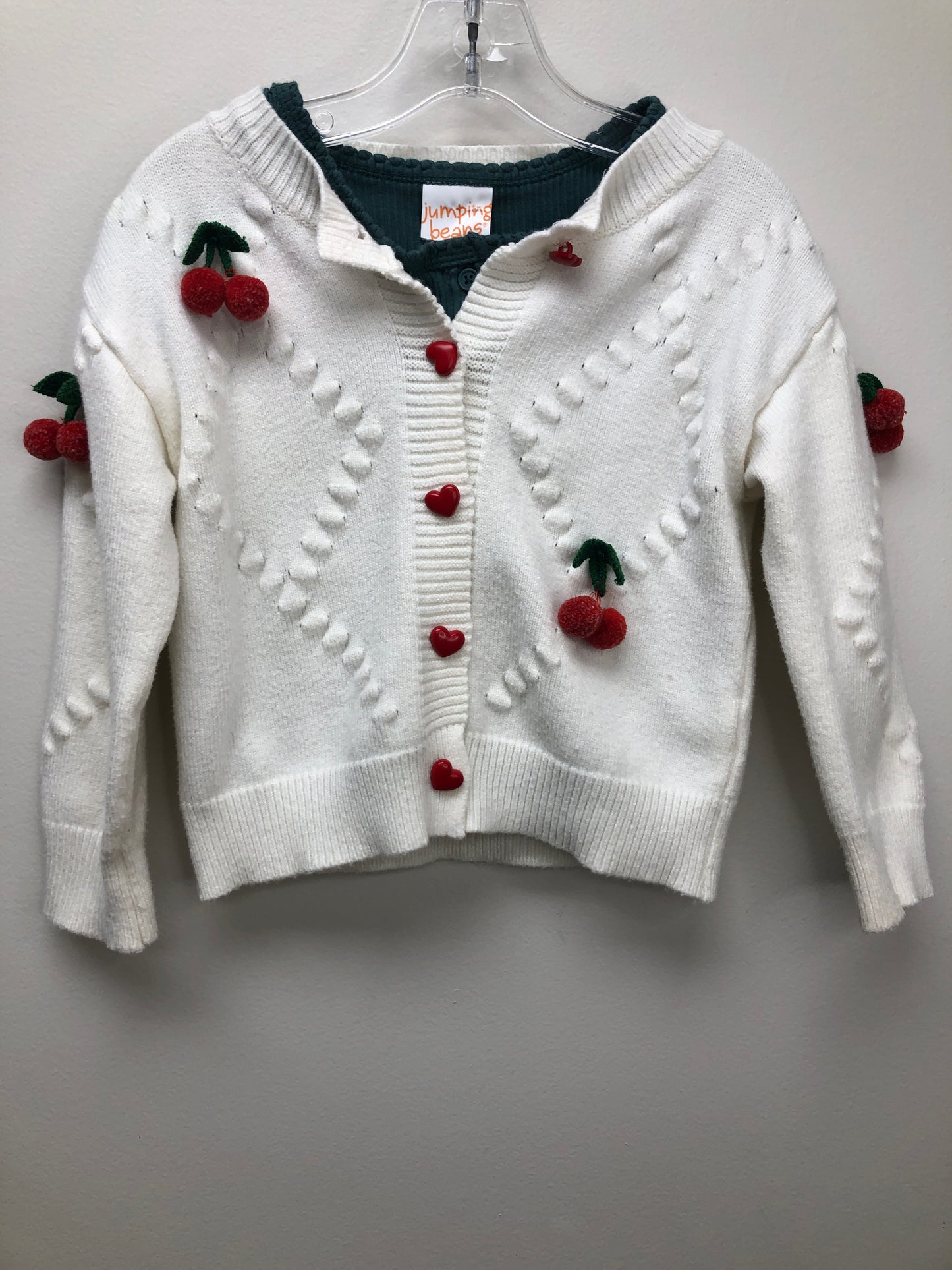3 Jumping Beans  white cherries Sweater