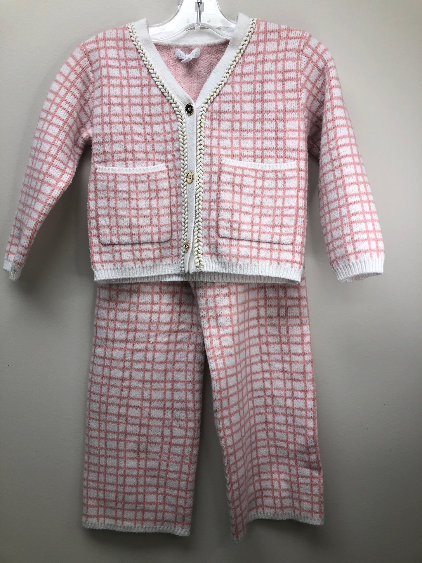 BTween Child Size 4 pink knit 2 PC Ensembles