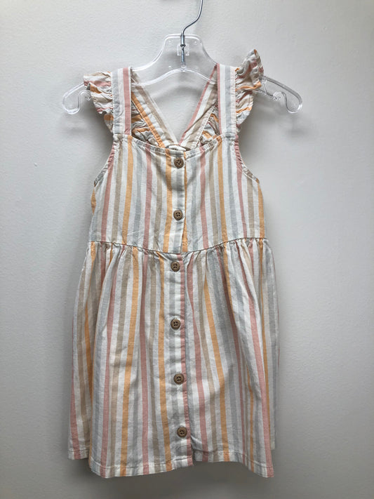 18m H & M pink stripe Dress