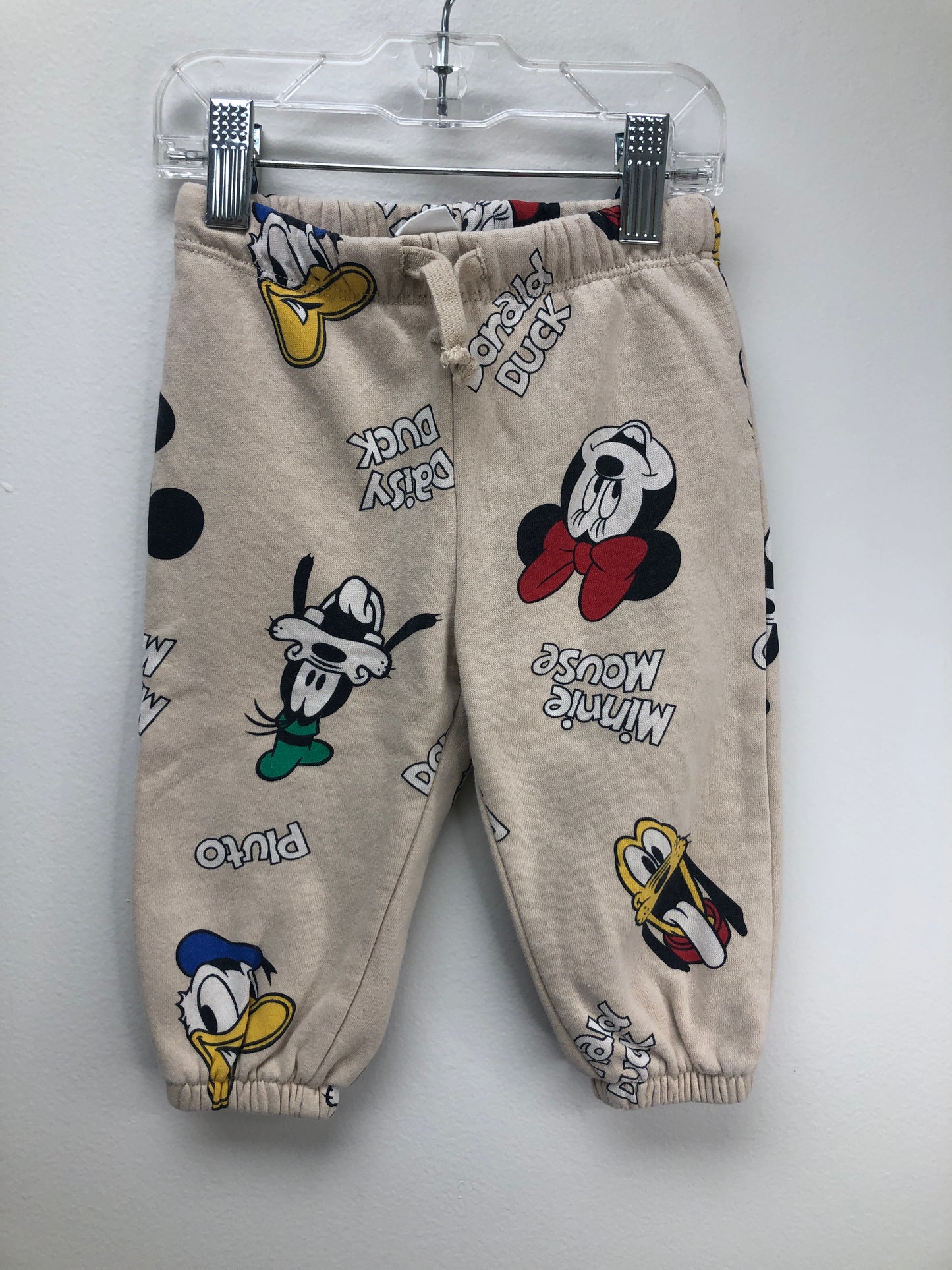 9 Months H&M tan Mickey Mouse Pants