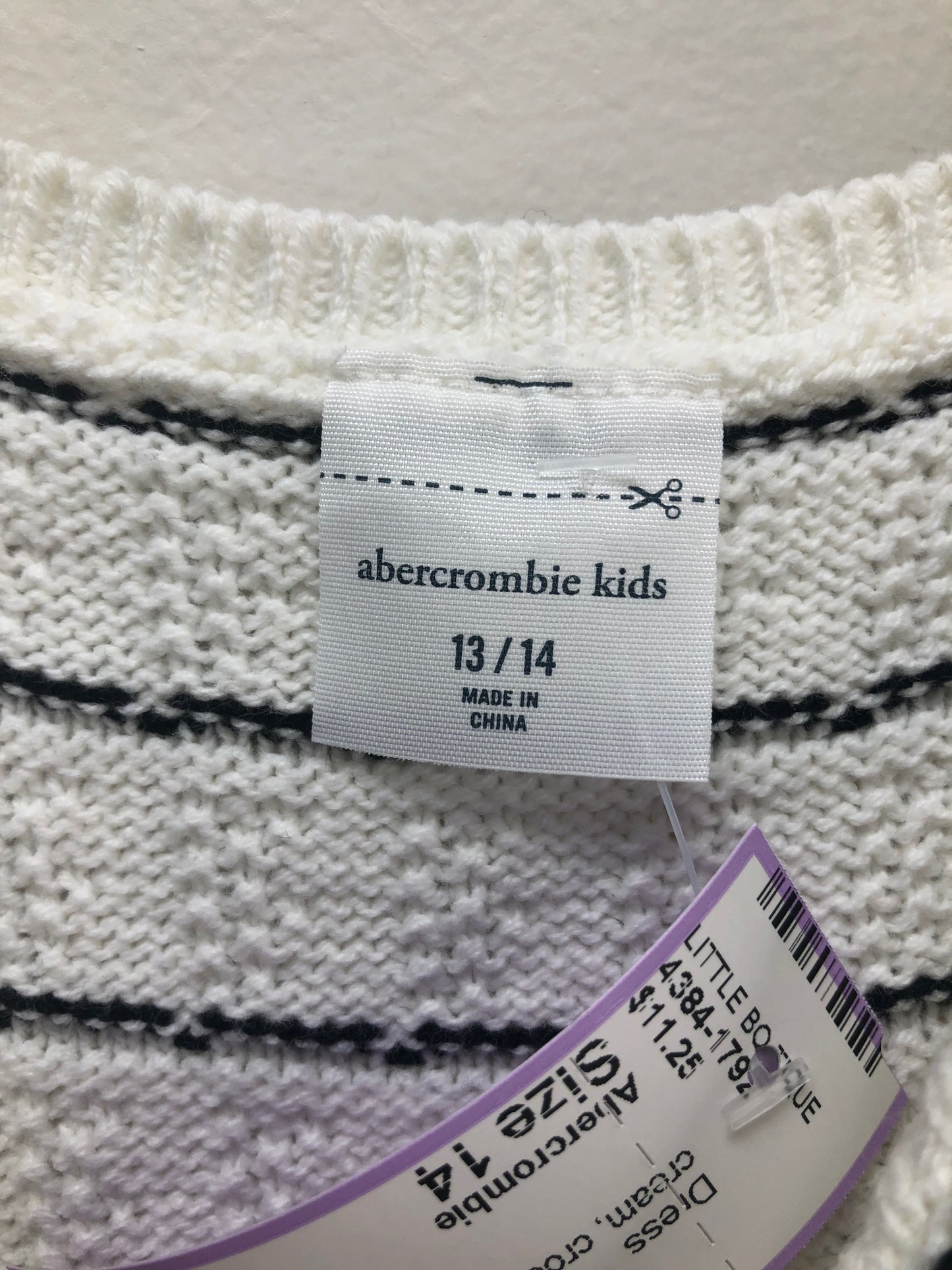 13/14 Abercrombie cream crochet Dress