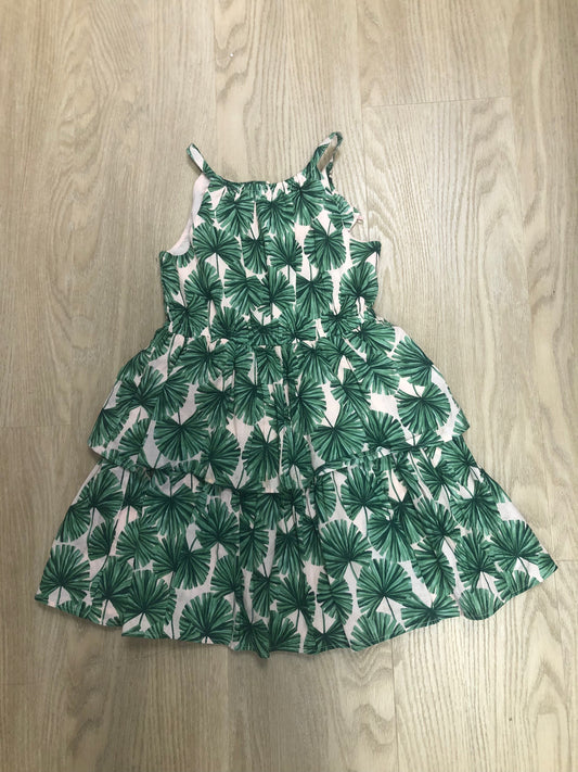 Janie and Jack Child Size 5 Green Plants Dress