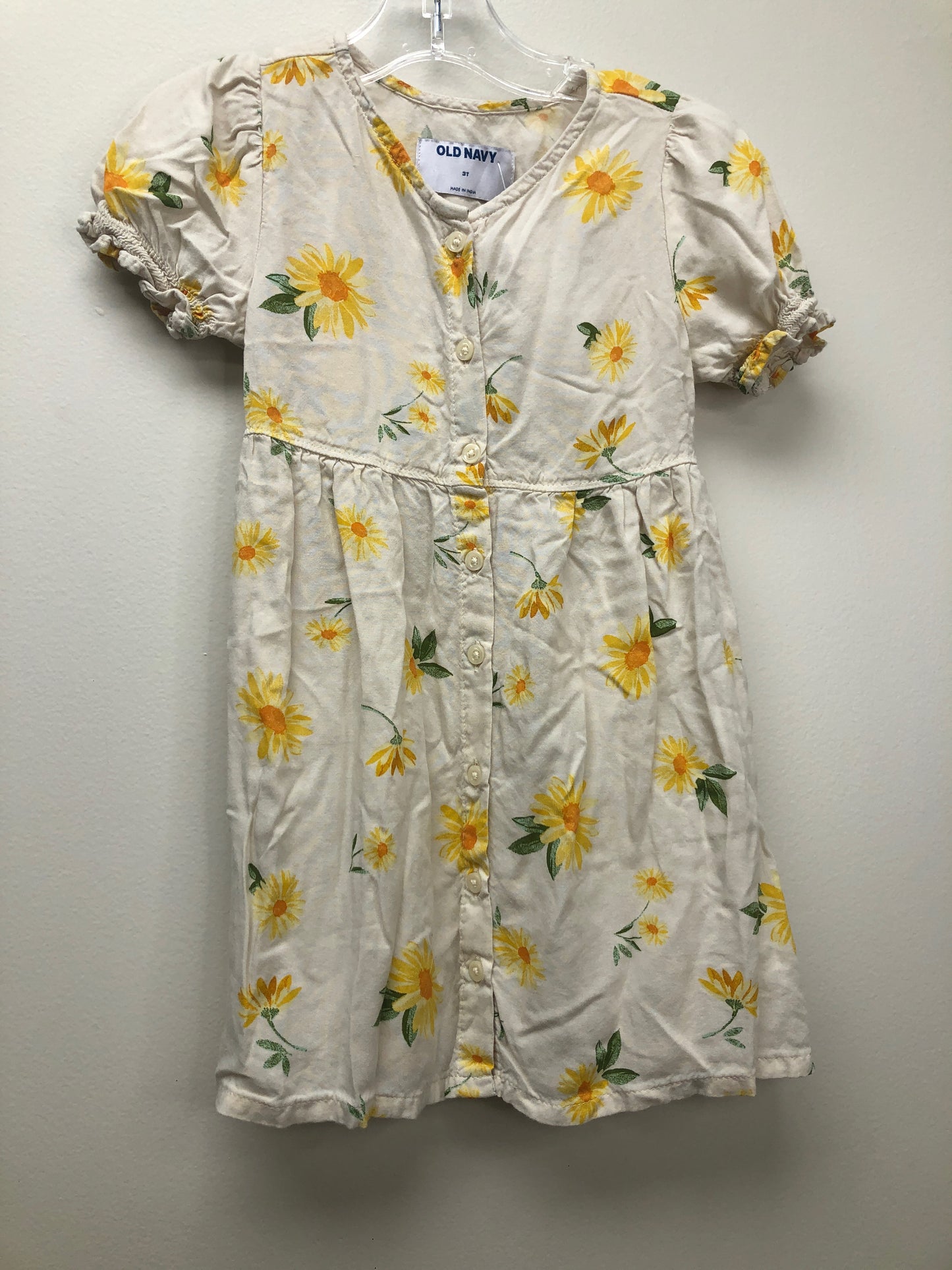 3 Old Navy cream Sunflowers Dress