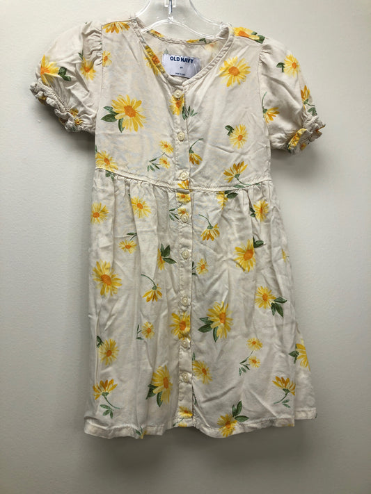 3 Old Navy cream Sunflowers Dress