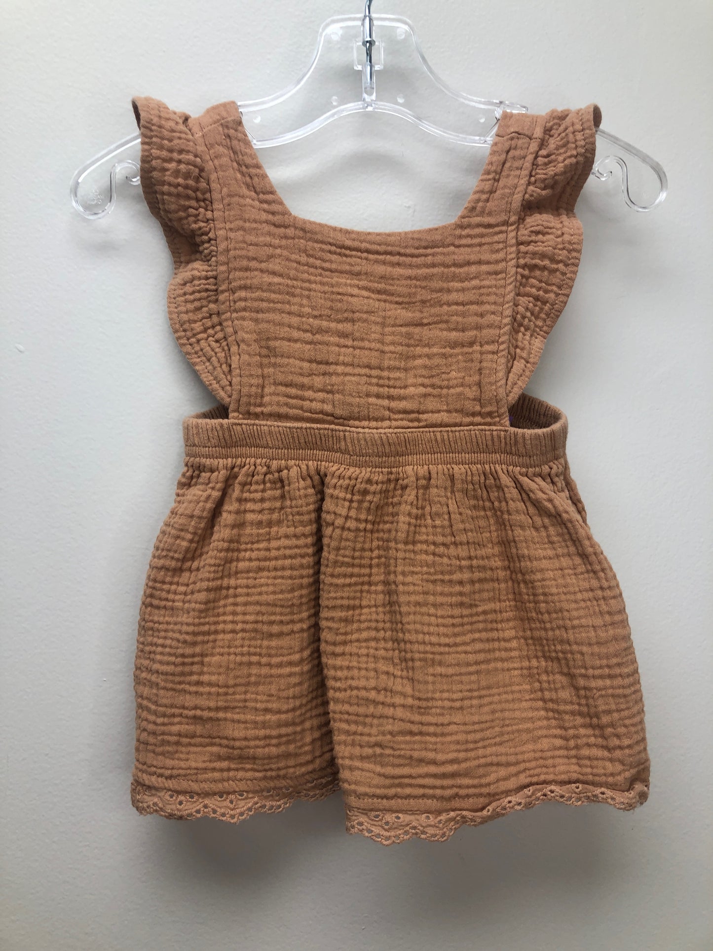 6m Rabbit + Bear Terracotta Muslin Dress