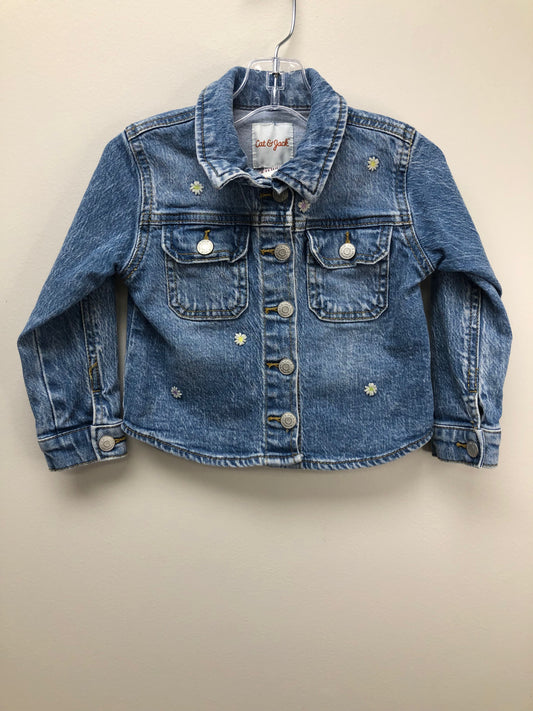 2T Cat & Jack denim embroidered Jacket