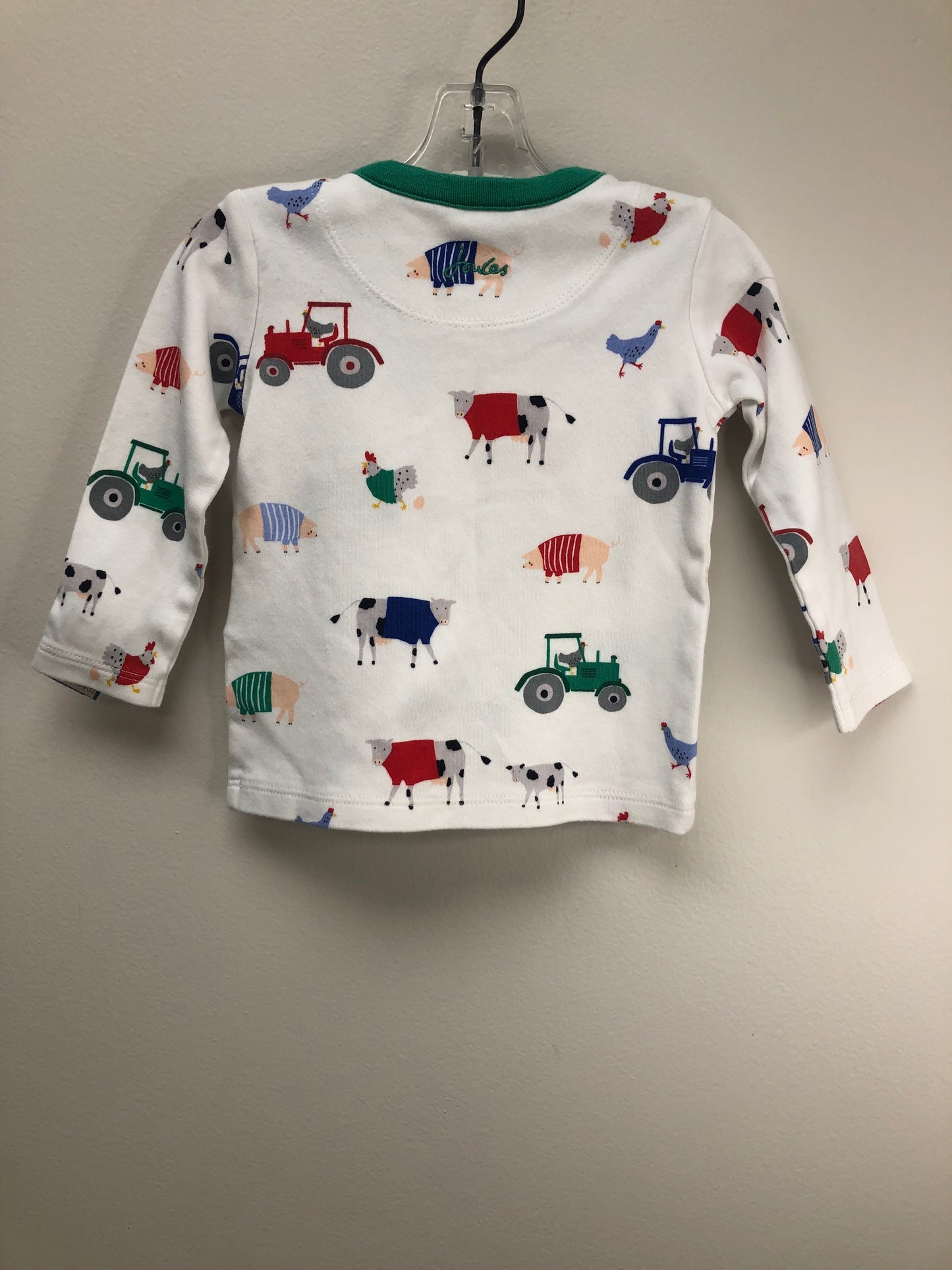 6-9m Joules white farm animals Shirt