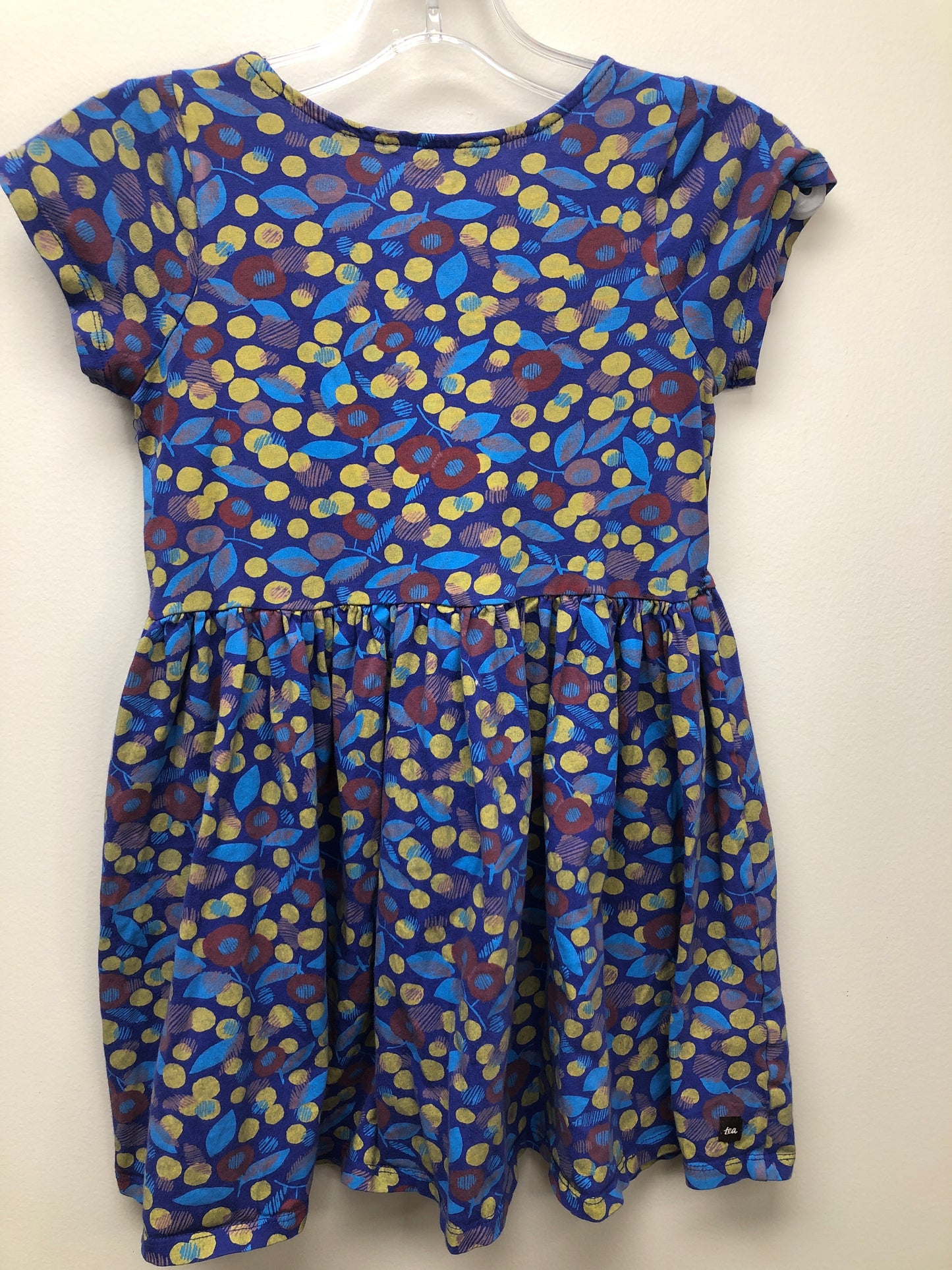 8 tea Child blue dots Dress