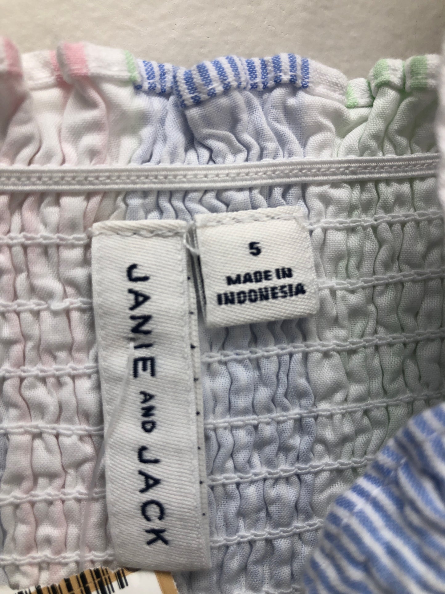 5T Janie and Jack blue stripe Dress