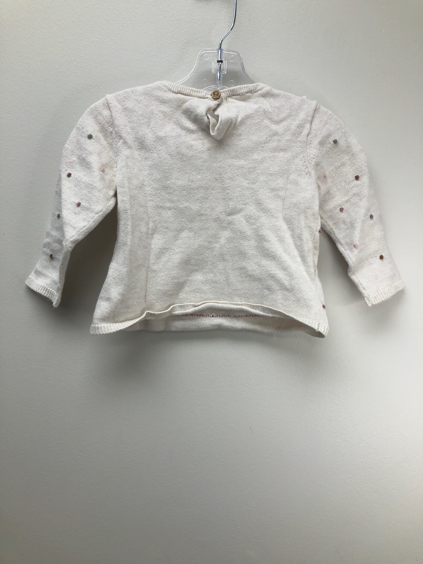 H & M Child Size 6 Months cream polka dot Sweater