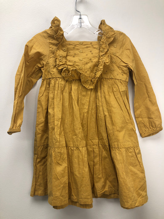2T H&M mustard ruffle Dress