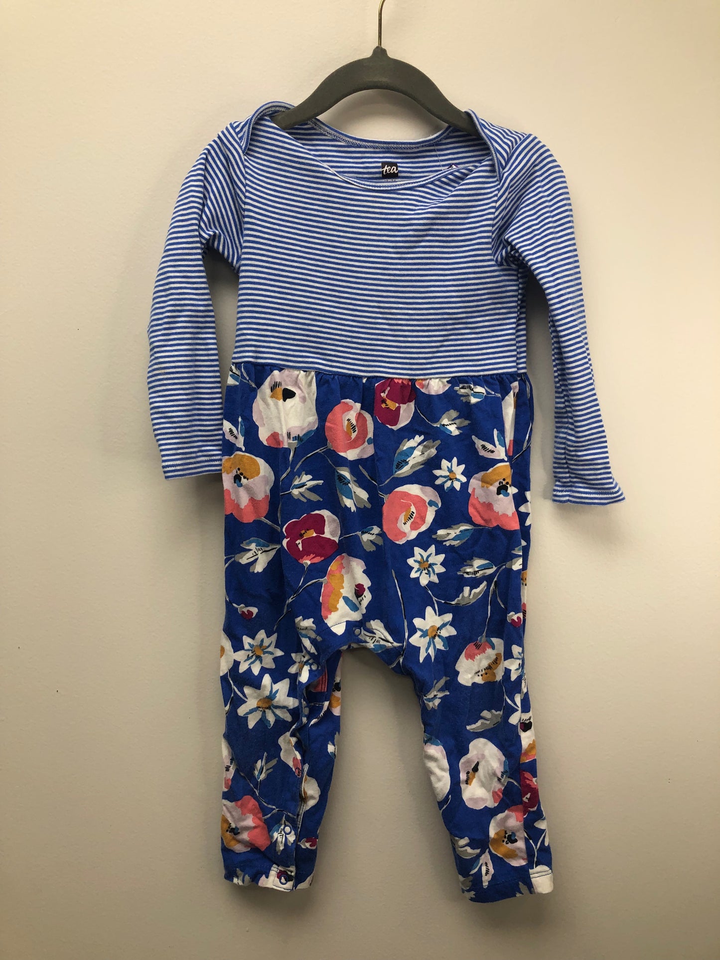 18-24 Months tea Child blue stripe Romper