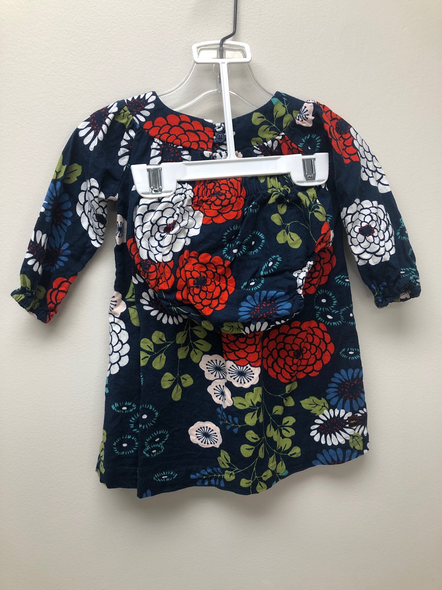 6 months tea navy floral Dress