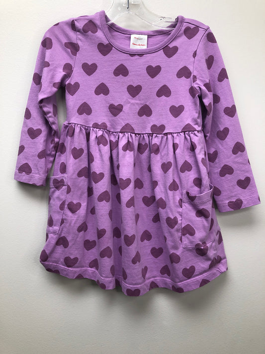 3T Hanna Andersson purple hearts Dress