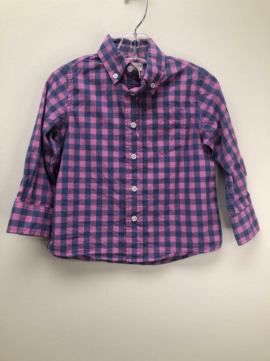 2 Crewcuts pink checkered Shirt