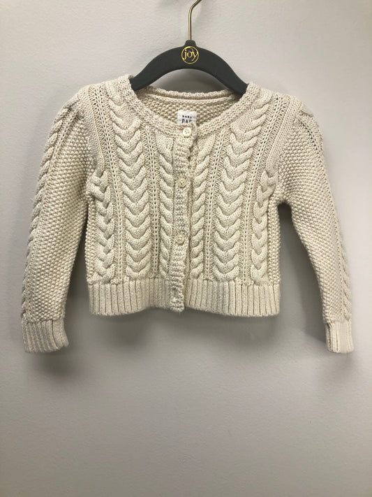 6-12m GAP cream cable knit Sweater