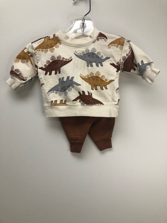 NB Carter's cream dinosaur 2 PC Ensembles