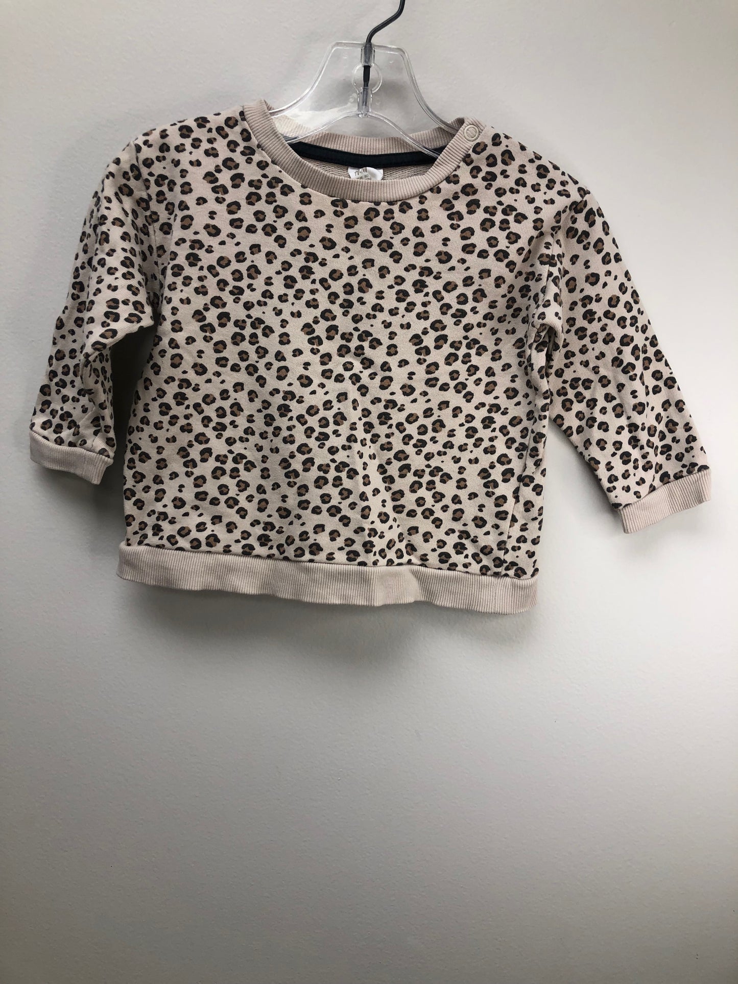 12m H & M tan animal print Sweatshirt