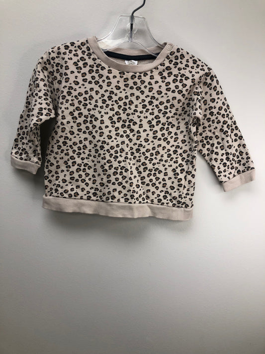 12m H & M tan animal print Sweatshirt