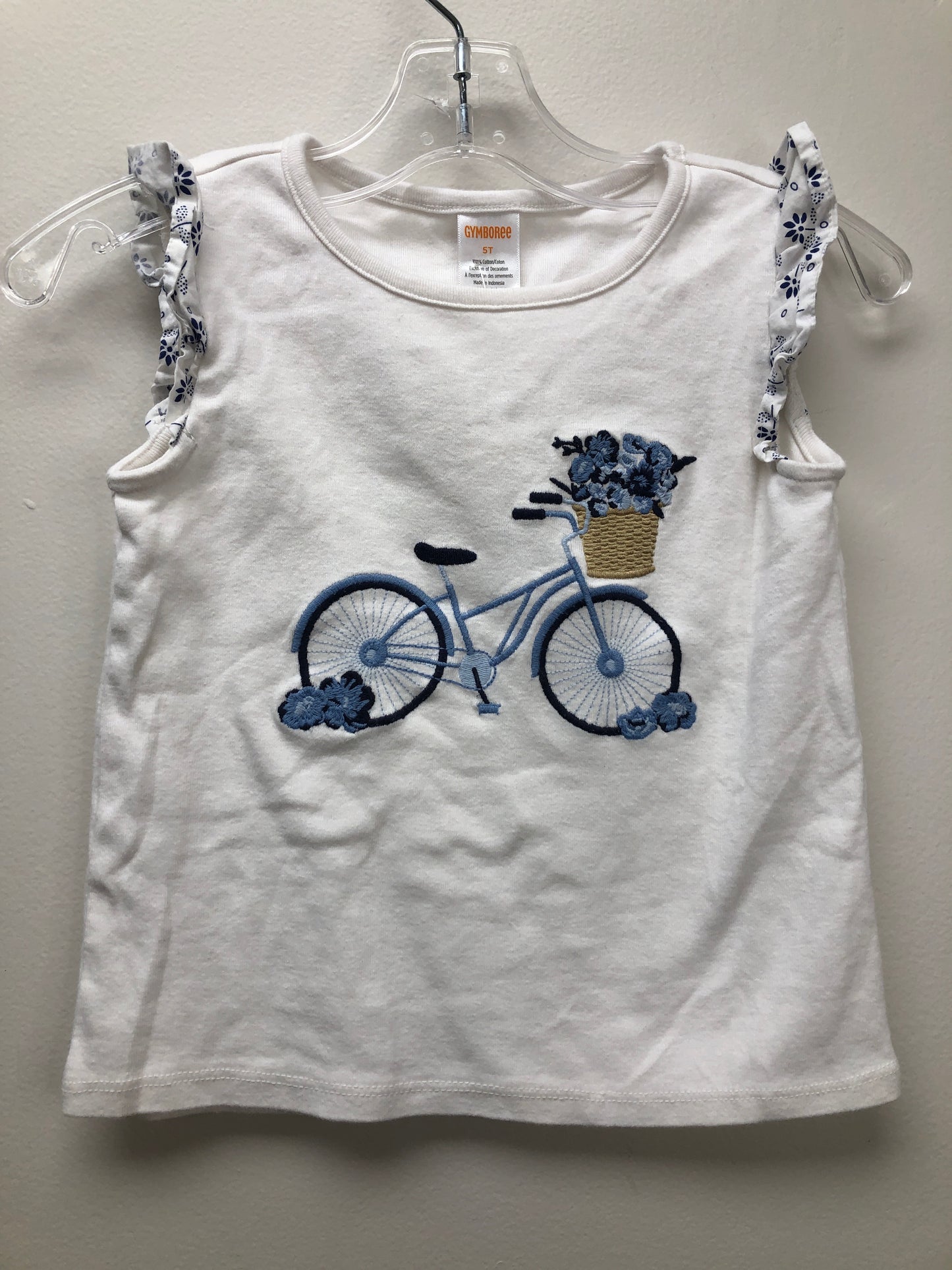 5 Gymboree white bike Shirt
