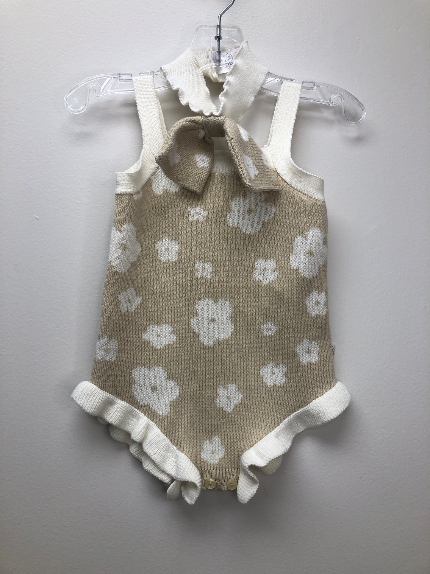3-6 Months Snug tan floral Romper