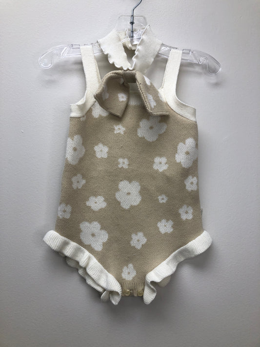 3-6 Months Snug tan floral Romper