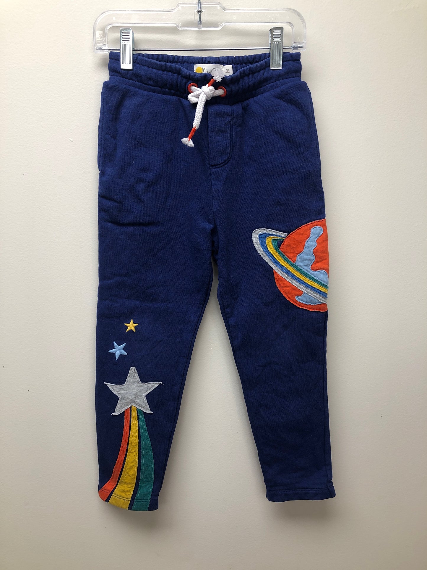 5 Mini Boden navy planets Pants