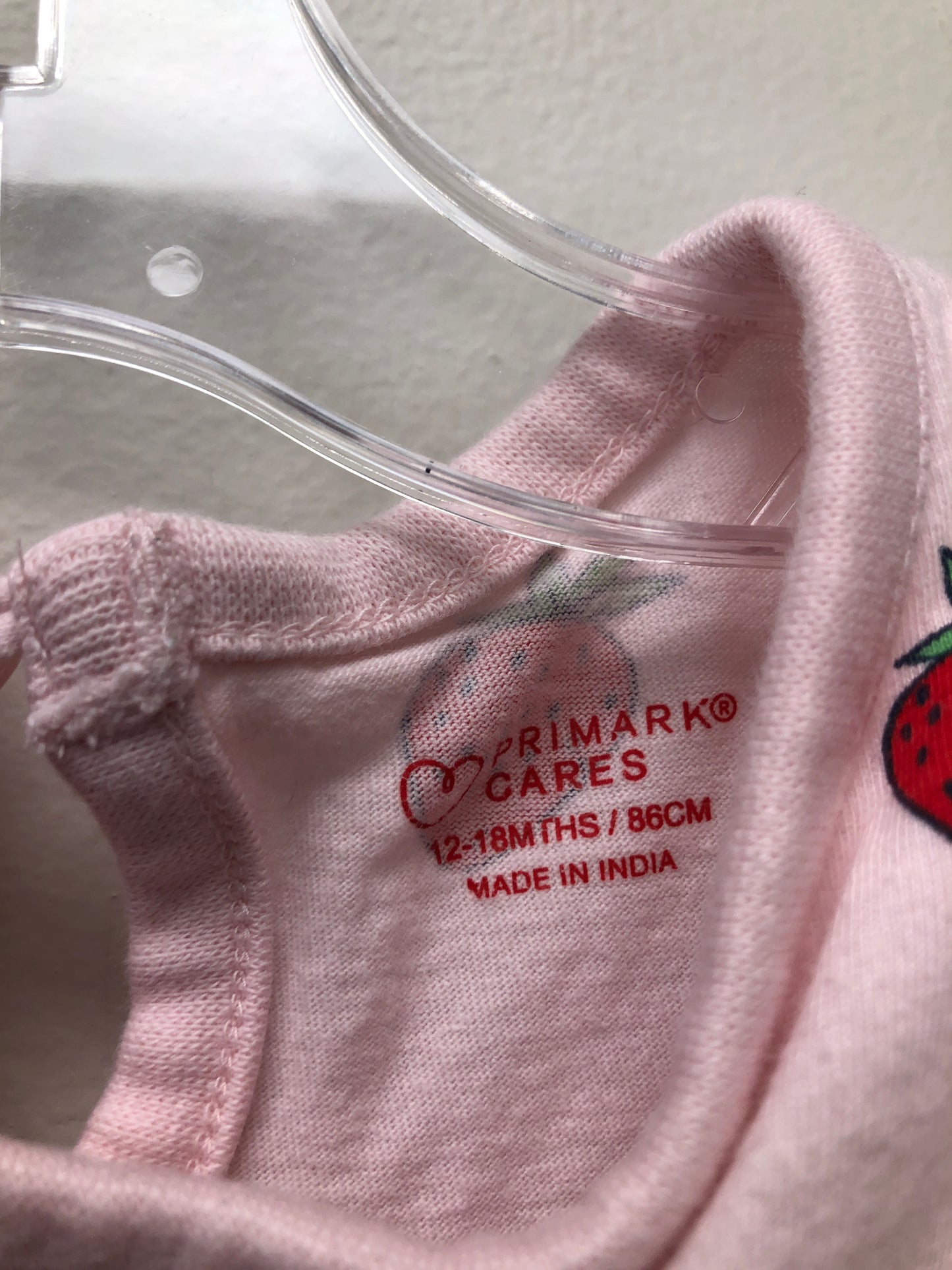 12m Primark pink strawberries Dress